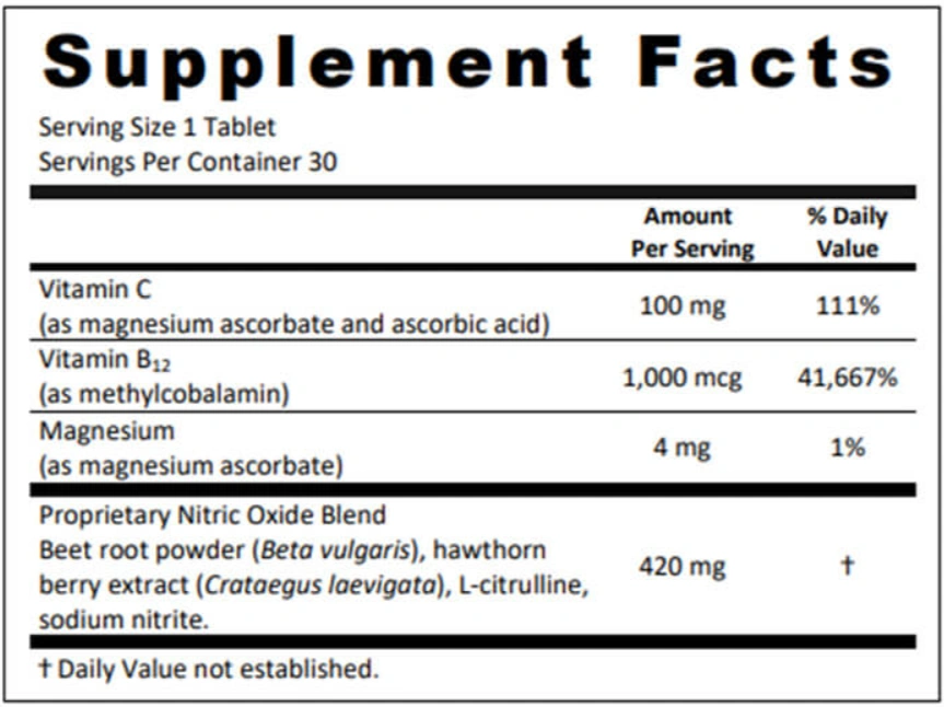 CircO2 Supplement Facts