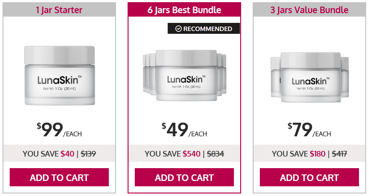 LunaSkin Pricing