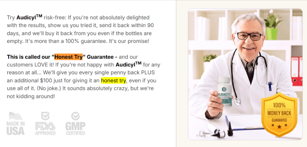 Audicyl money back gurantee