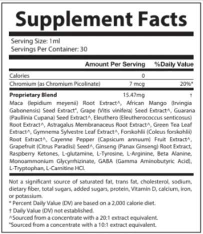 Hawaiian Harmony Supplement Facts