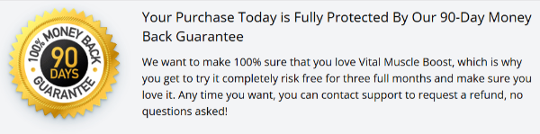 Vital Muscle Boost money back