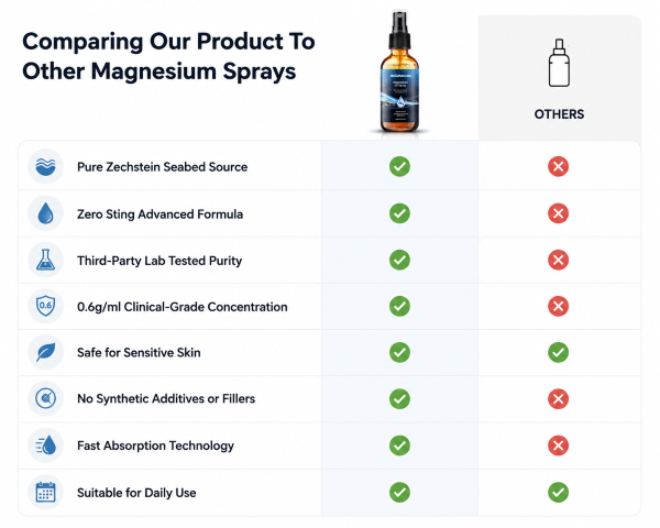 WellaNaturals Magnesium Oil vs others